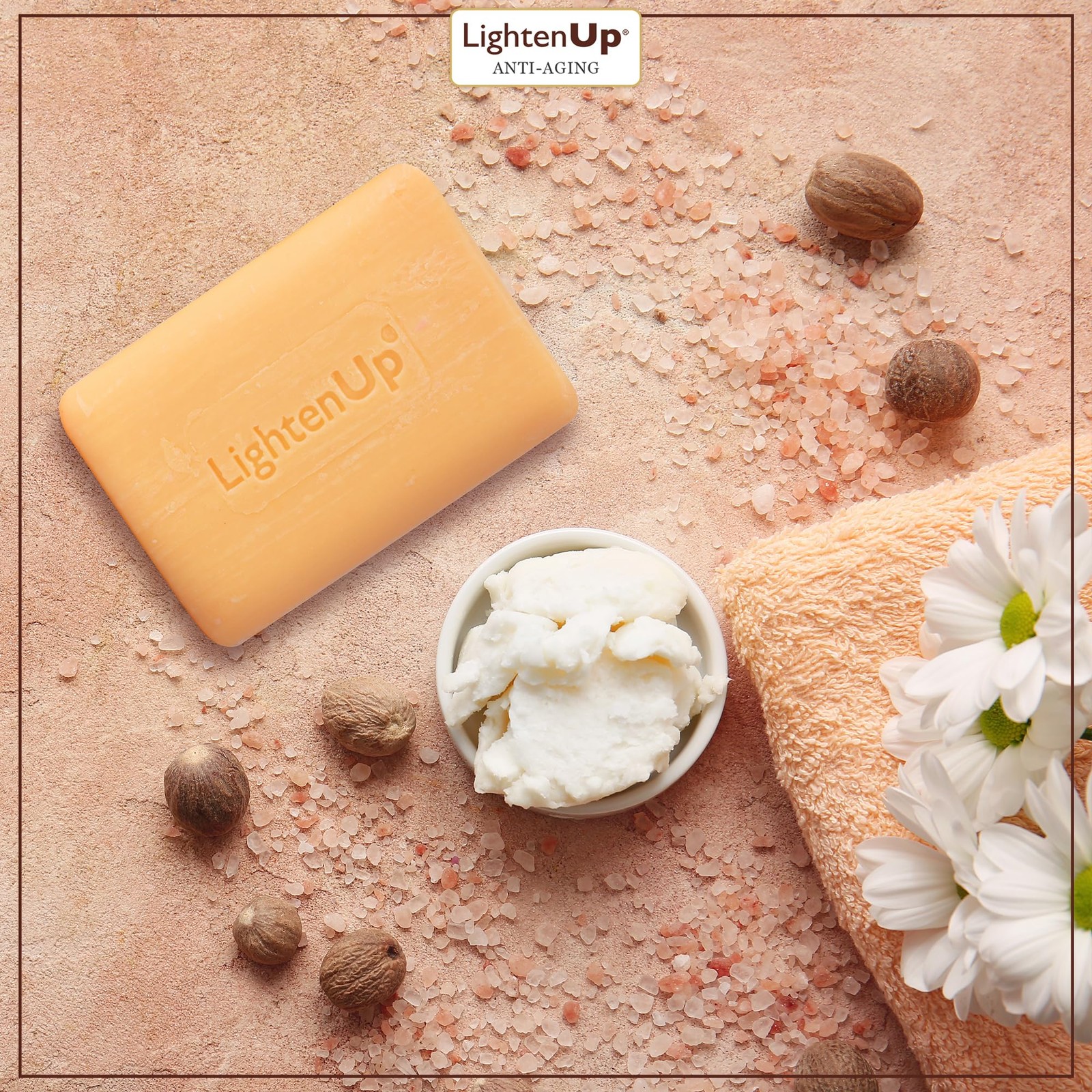 LightenUp Anti-Aging Cleansing Bar Soap 200g – Anti-oxidant Properties, with …