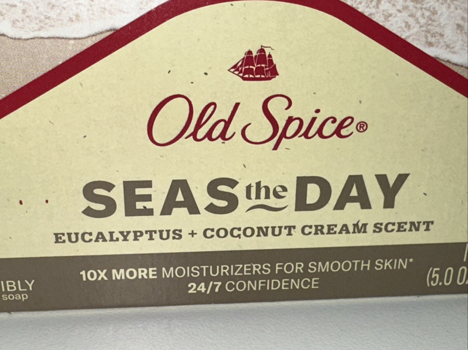 LOT OF 12–Old Spice Bar Soap SEAS THE DAY Eucalyptus & Coconut Cream 5oz