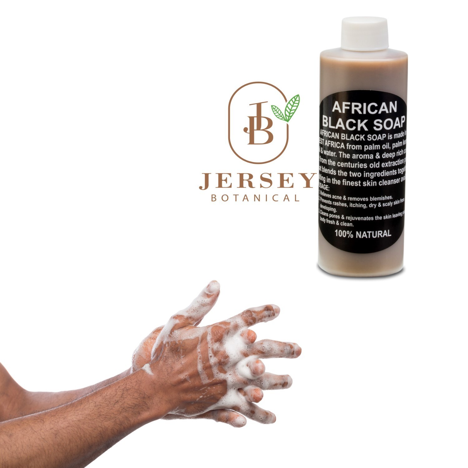 Raw African Black Soap 8 oz. Liquid, Bar, Paste TRIO PACK Natural Organic Pure