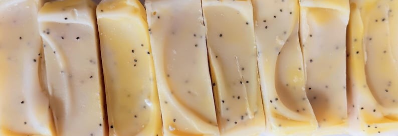 Lemon Poppy Seed Soap | Cold Process Essential Oil Bar | Handmade