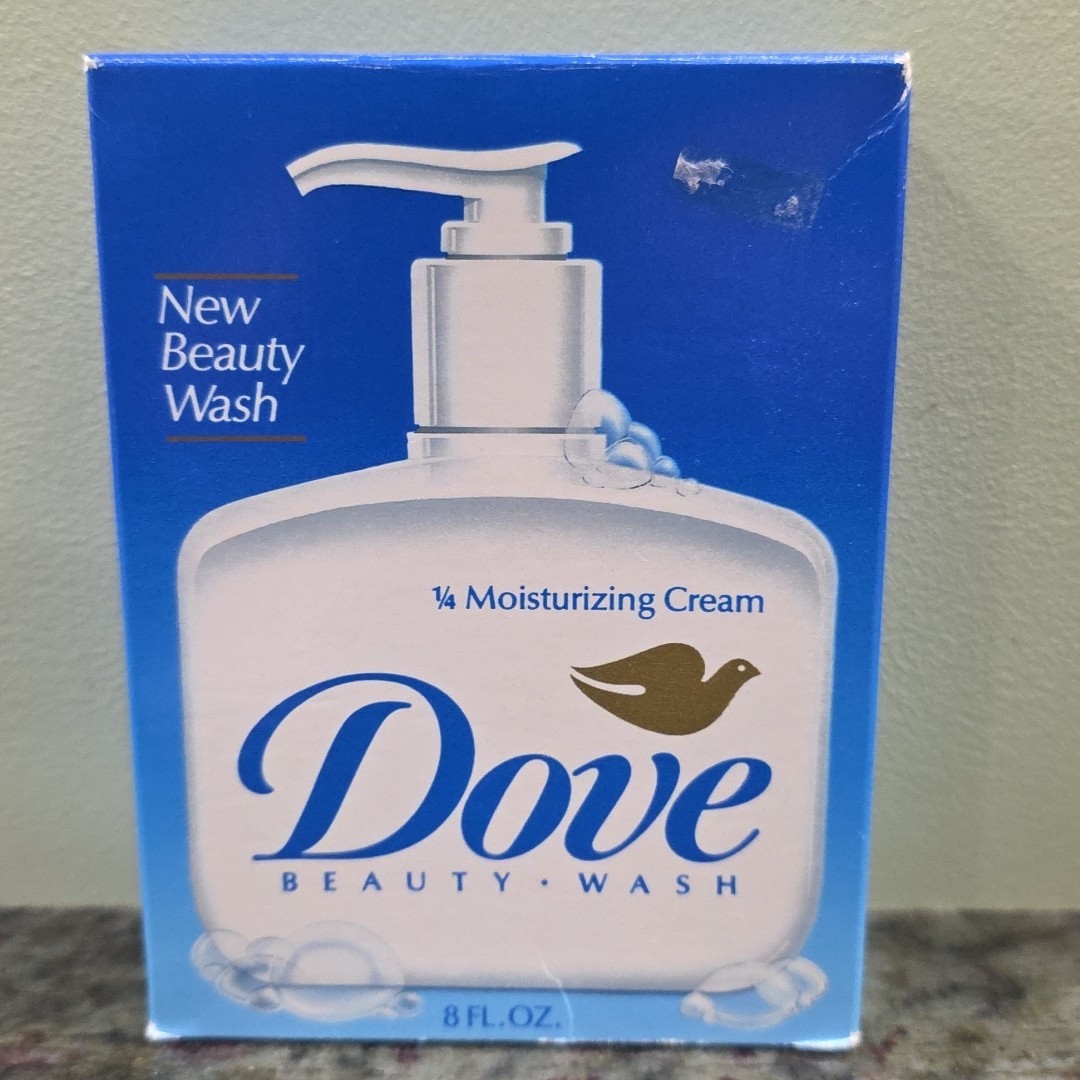 Vtg Dove Beauty Wash Liquid Soap – 8 fl oz -1/4 Moisturizing Cream New Old Stock