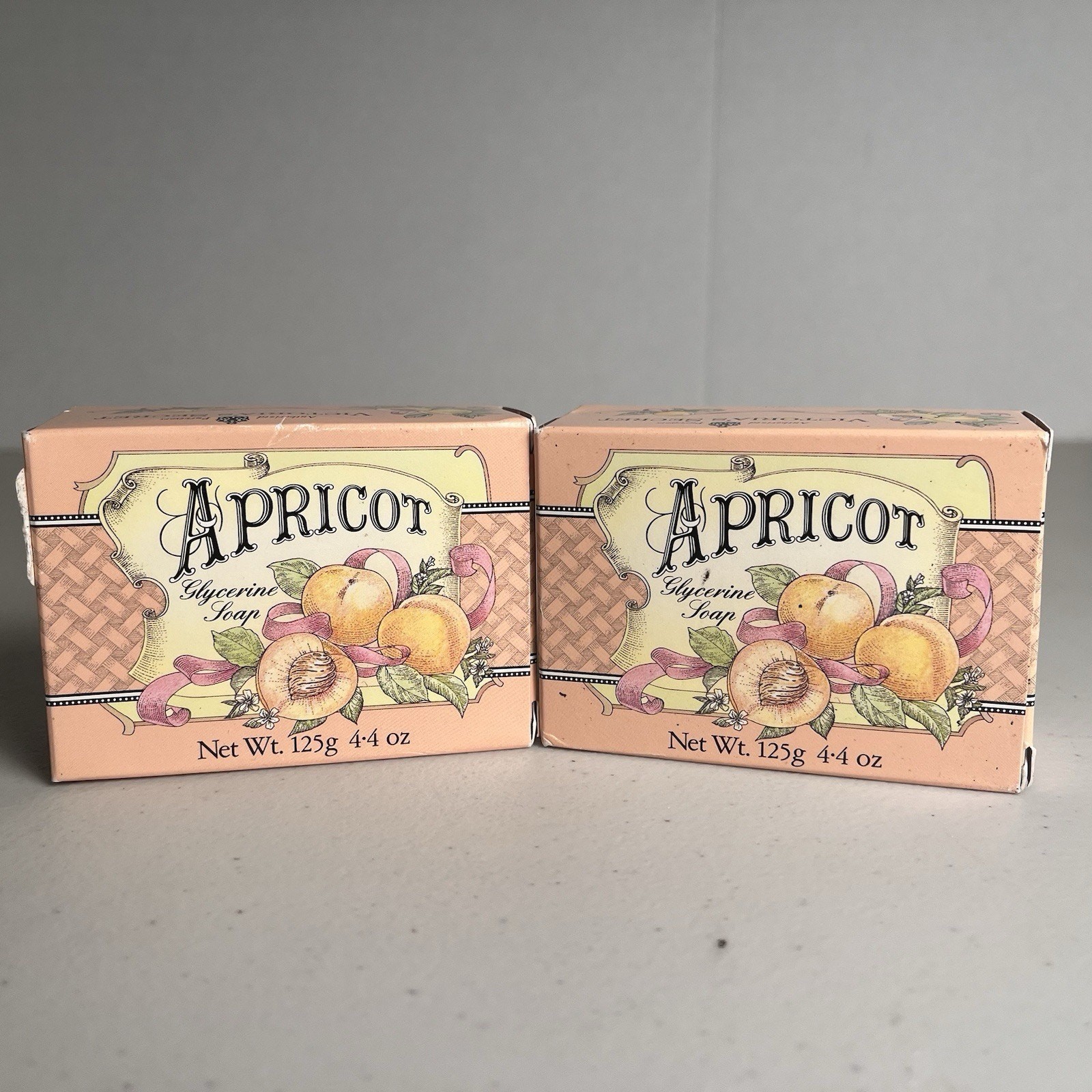 Vintage Victorias Secret Soap Apricot Glycerin Bar 4.4 oz Germany HTF 1988 Lot
