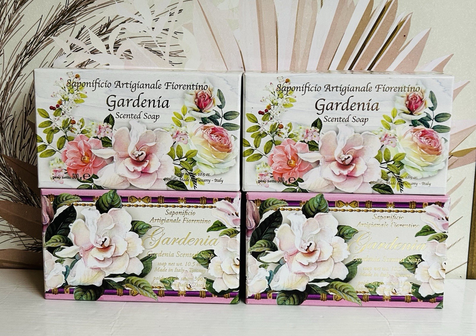 4-Pack Saponificio ~ Gardenia Scented Bar Soap 10.5 oz Each