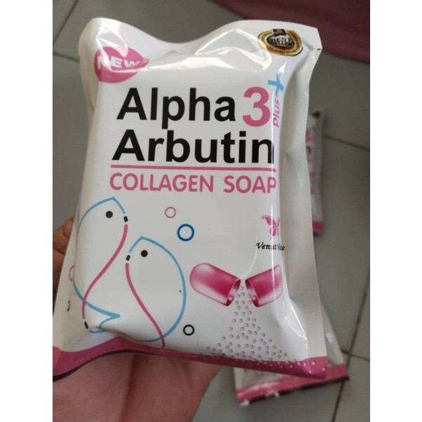 4x Alpha Arbutin 3 Plus Collagen Soap Precious Skin Radiance Light Brighten 80g.
