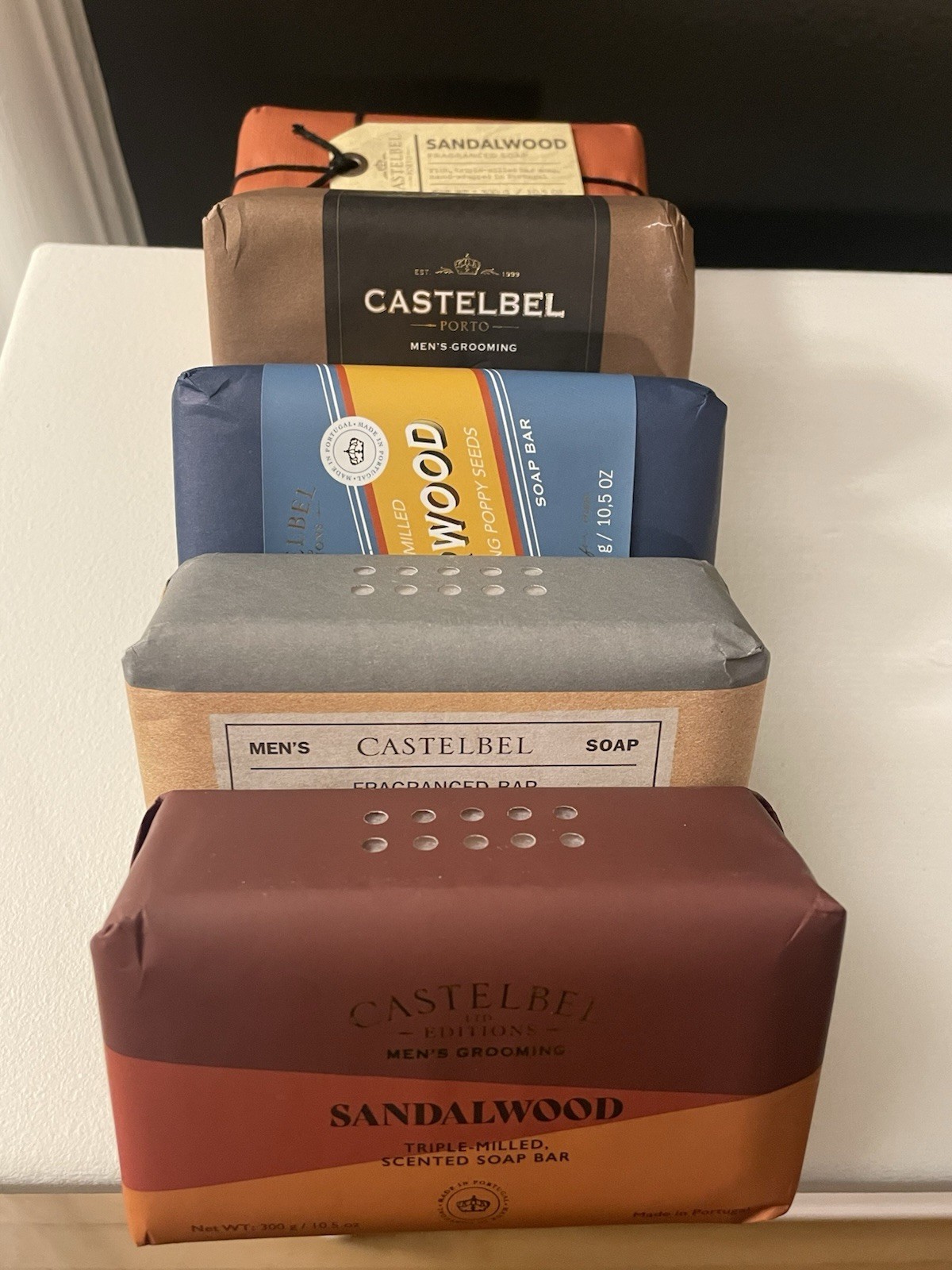 Castelbel Men’s Goat’s Milk Scented Bath Bar Soap Triple Milled 10.5 oz Lot Of 5