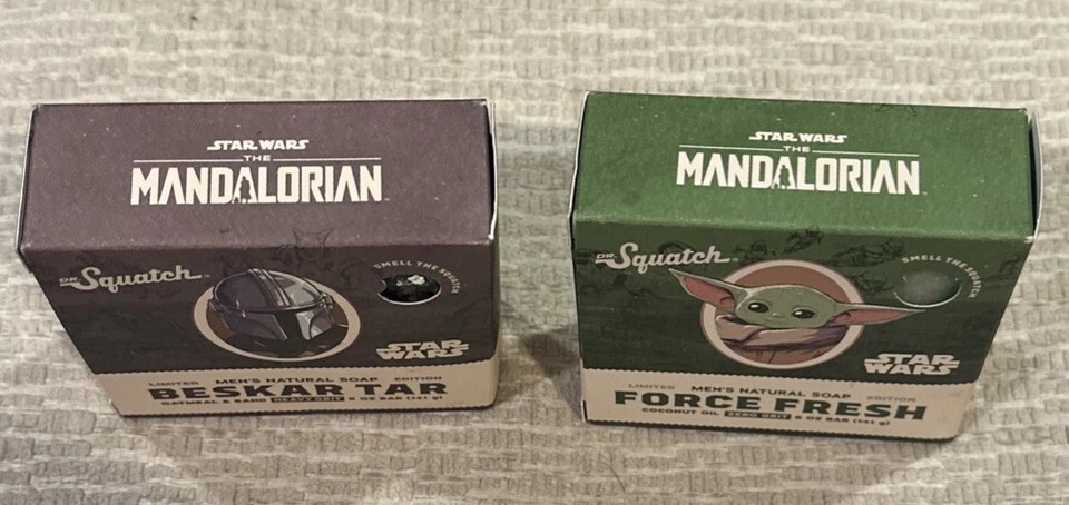 Dr Squatch Star Wars O.G. Mandalorian Set – 1 bar each Beskar Tar & Force Fresh