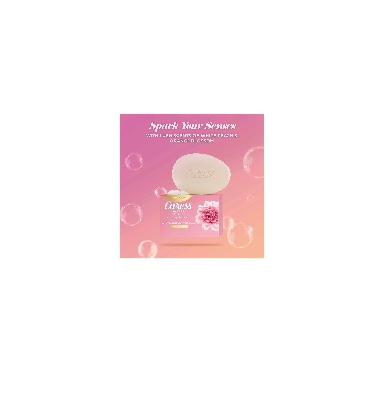 Caress Daily Silk Floral Essence White Peach & Orange Blossom Bar Soap 16 BARS