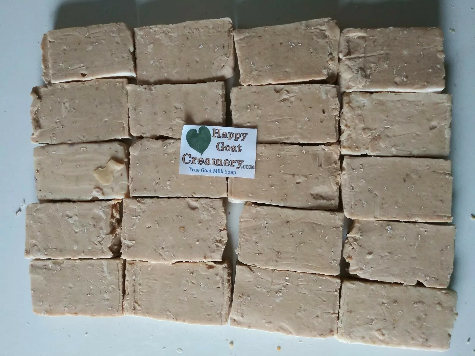 PEPPERMINT OATMEAL & HONEY GOAT MILK SOAP HAPPY GOAT CREAMERY PURE ESSENTIAL OIL