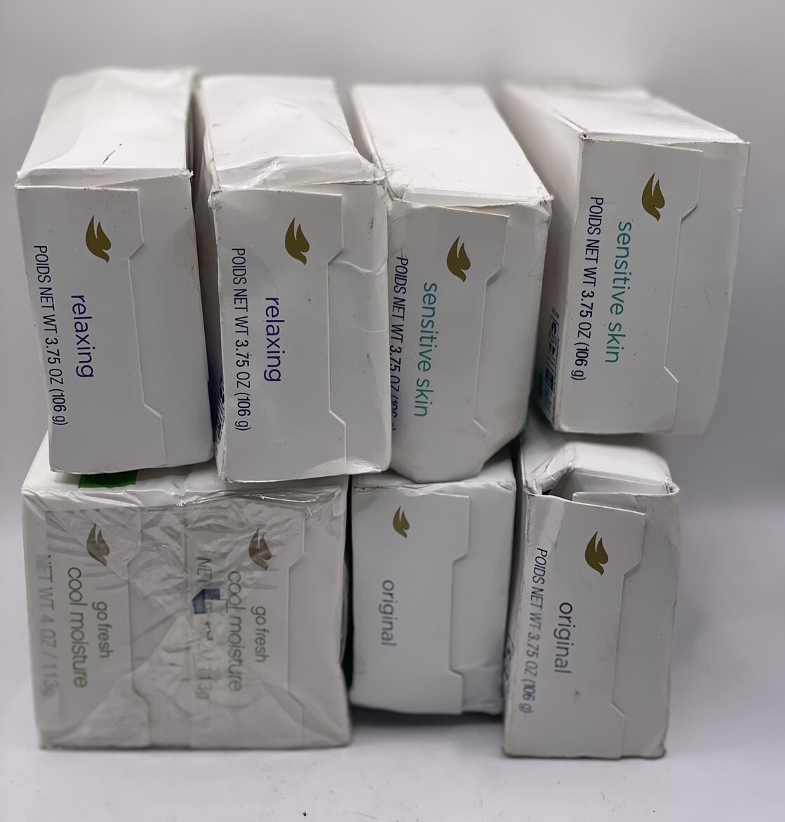 8-PACK DOVE Mixed Lot 1/4 Moisturizing Cream Beauty Bar Soap NEW/Sealed