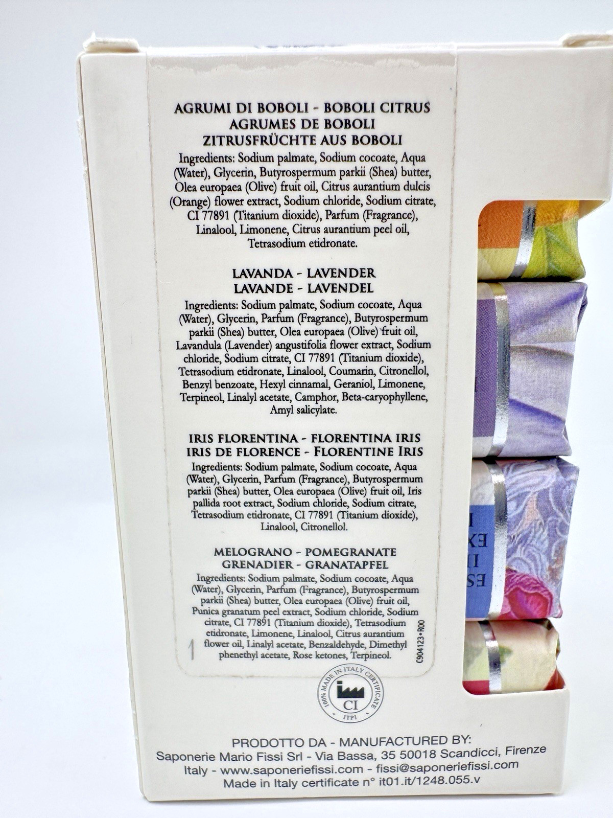 La Florentina Italy Lavender Lemon Citrus Iris 9 Bars Soap Multi-Set 44.7 Oz