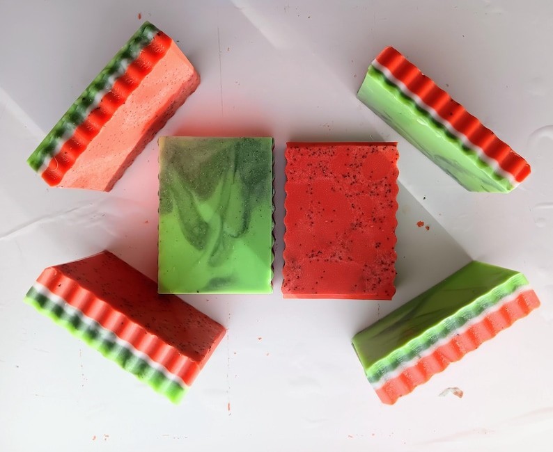 Watermelon Goats Milk Soap | Watermelon Oil & Poppy Seeds | Handmade Summer Gift