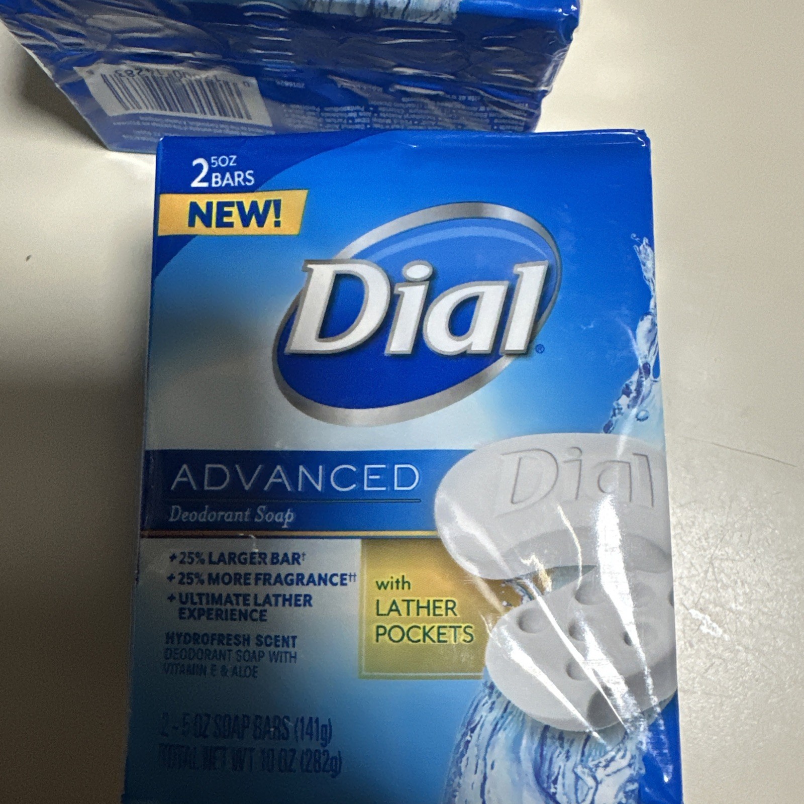 2 packs of Dial Advanced Deodorant Soap w/ Lather Pockets 5oz Pack Of 2