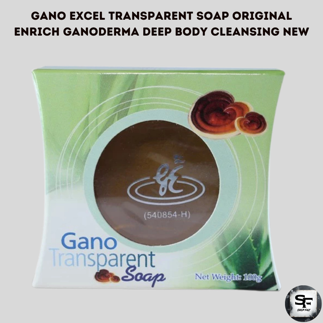Gano Excel Transparent Soap Original Enrich Ganoderma Deep Body Cleansing NEW