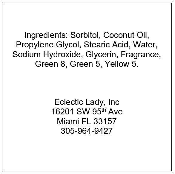 Green Apple Glycerin Soap by Eclectic Lady, 4 oz Bar