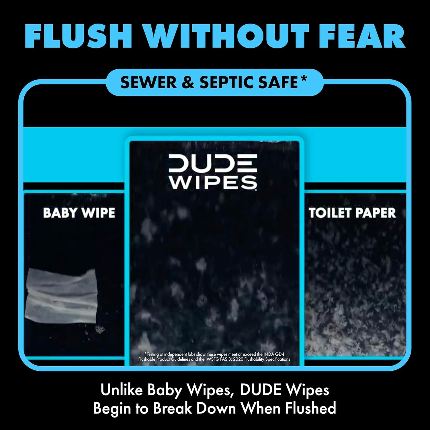 Gentle Flushable Wipes for Sensitive Skin – 288 Count with Aloe & Vitamin E