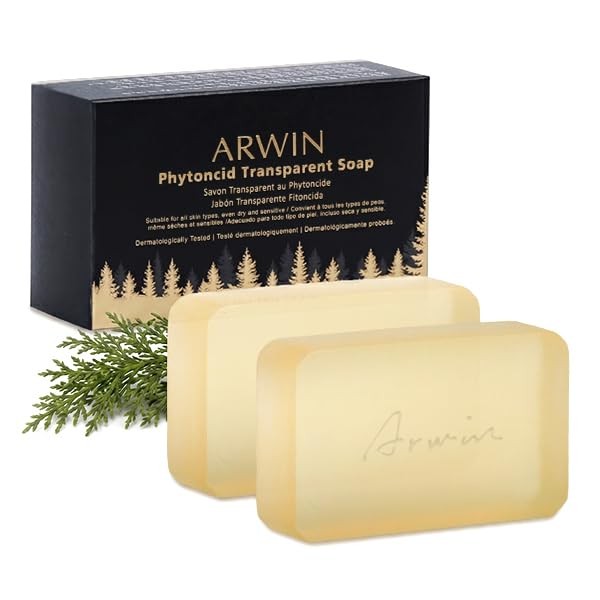 Glycerin Soap Bar 2 Pack (2x180g/6.3 oz) for & Body, Natural Transparent Soap…