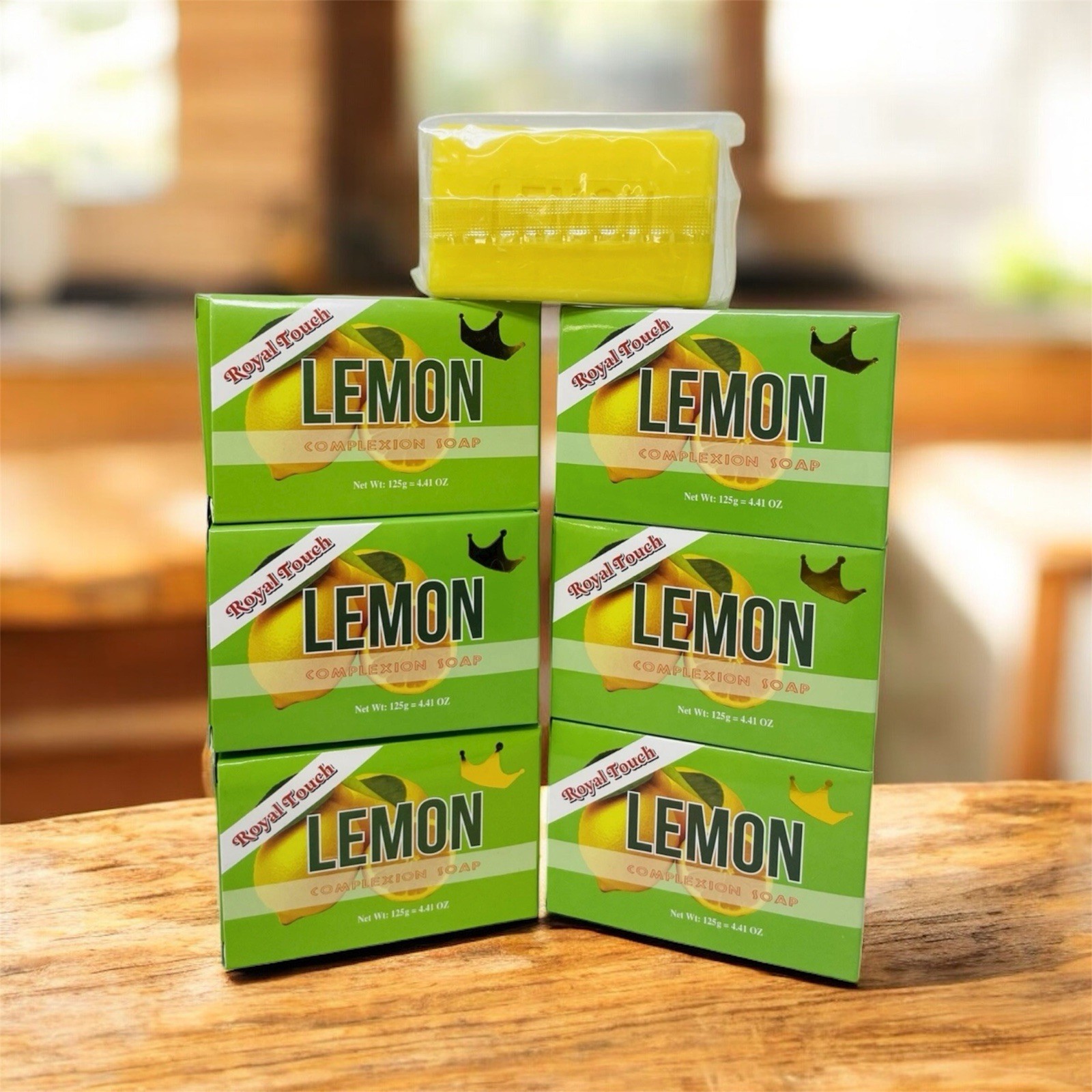 PACK OF {6 }Royal Touch Lemon Complexion Soap 125g 4.41 Oz EACH FREE SHIPPING