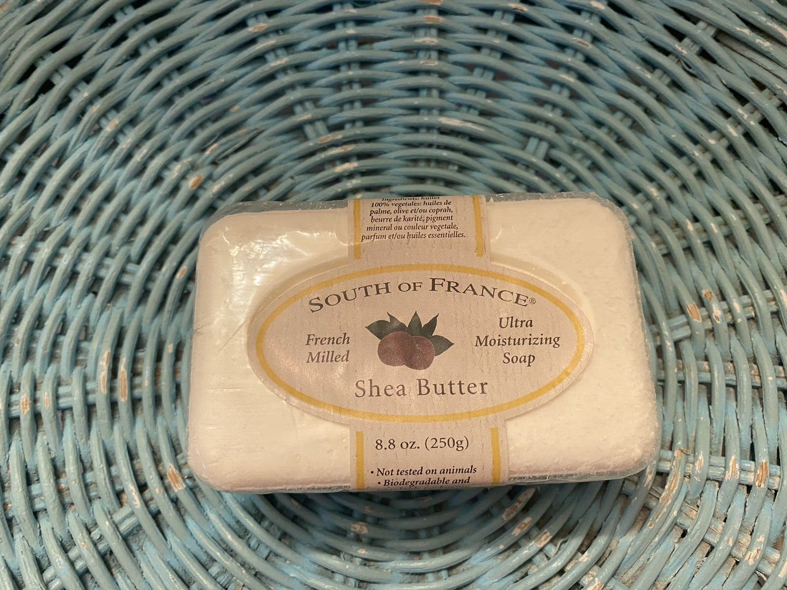 South Of France Large French Milled Vegetable Bar Soap Shea butter 8.8 Oz