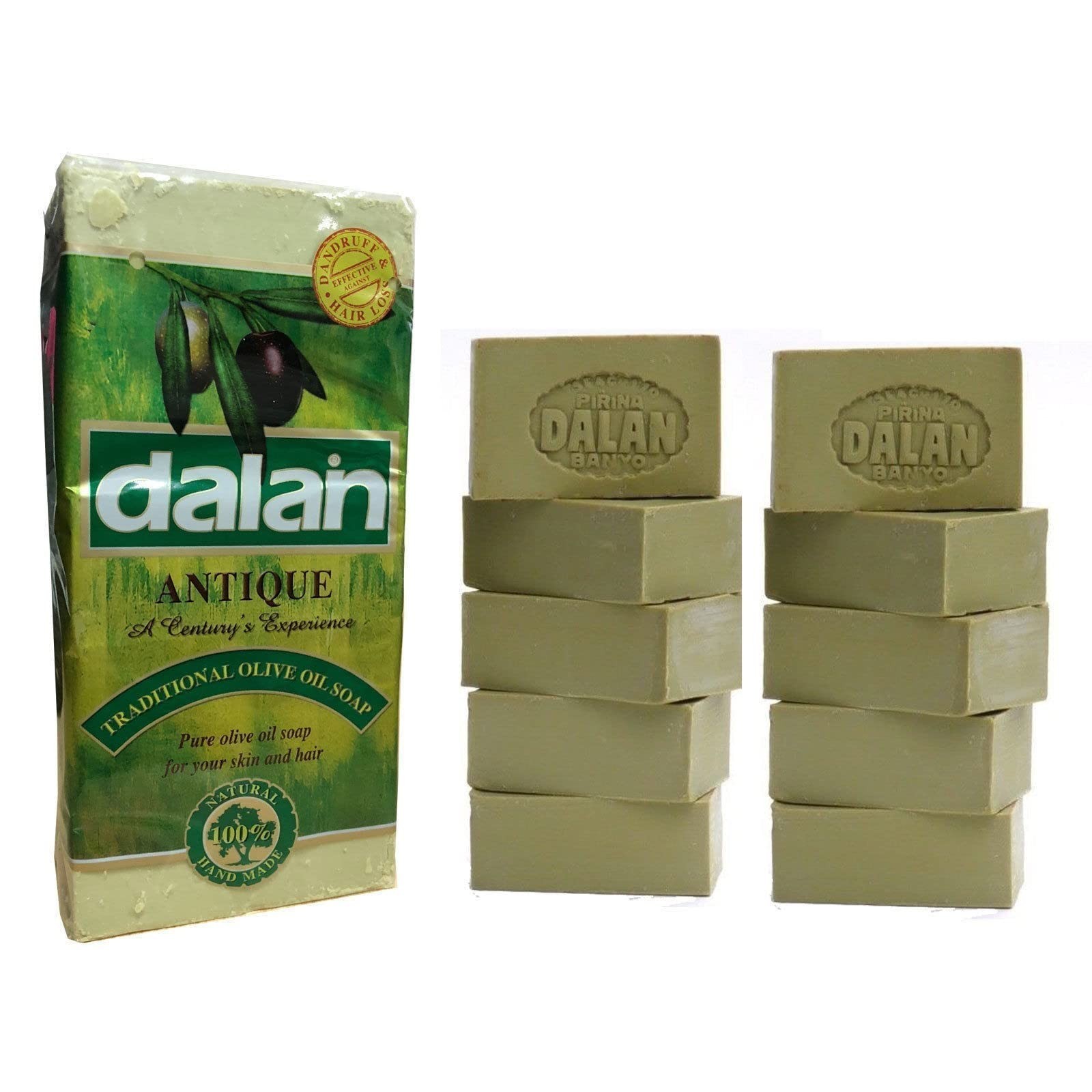 Dalan Antique 100% Olive Oil Soap 5x180gr Dry Skin, Anti – Dandruff, Hand Mad…
