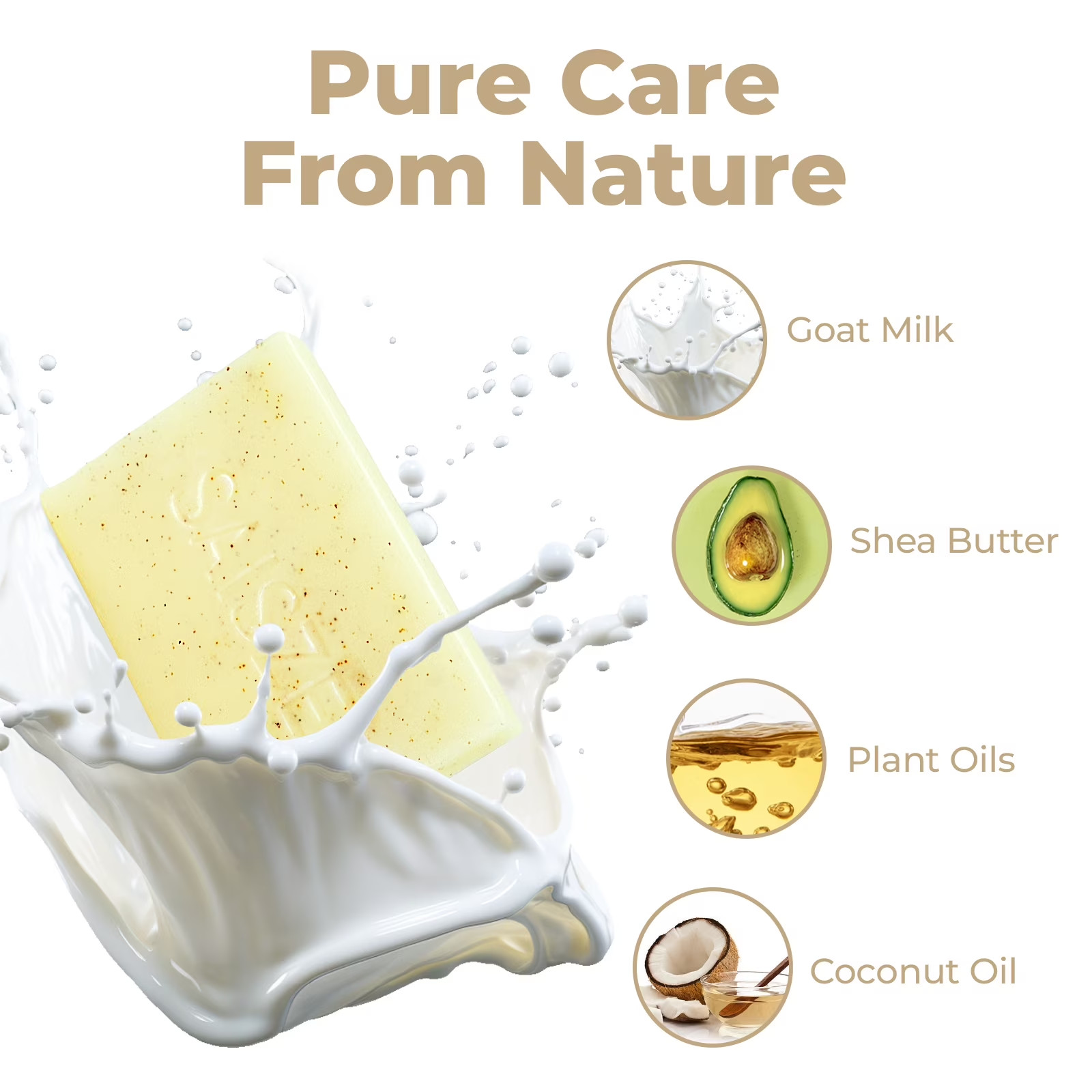 Gentle Goat Milk Soap Bar – Nourishing Handmade Soap for All Skin Types, 2 Pack