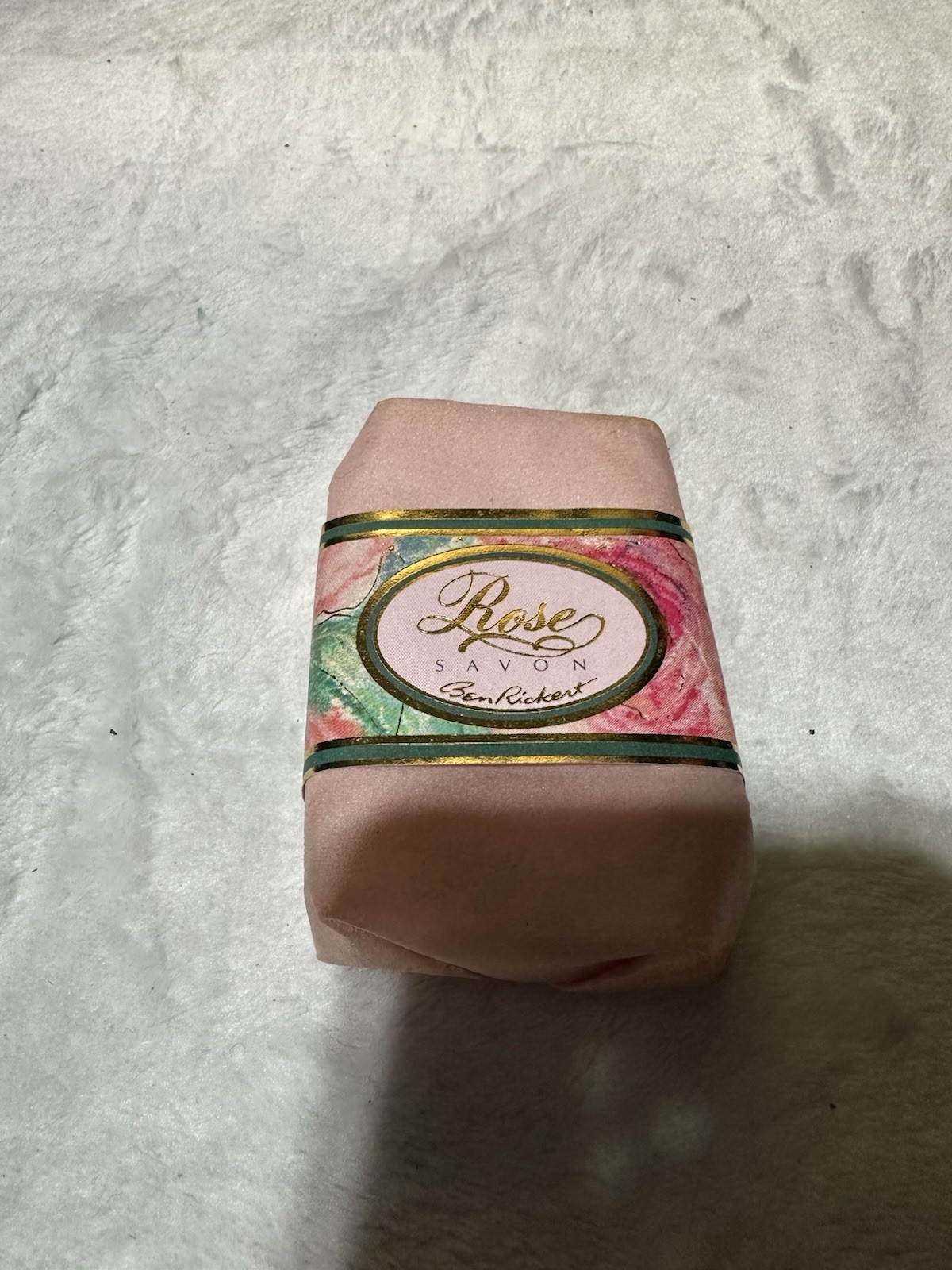 Vintage Ben Rickert Rose SAVON Soap Bar 3oz Made In The USA