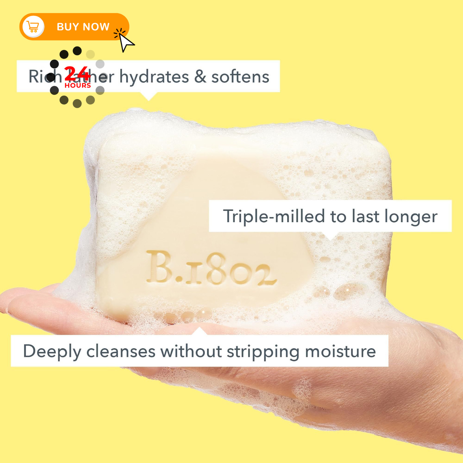 Beekman 1802 Goat Milk Soap – Moisturizing Hand & Body 9 Ounce (Pack of 1)