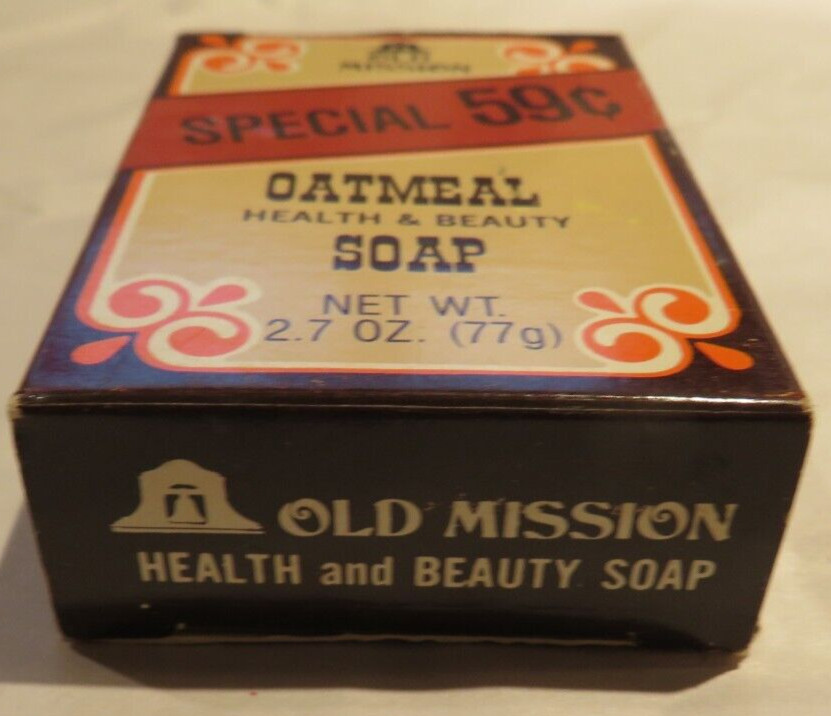 Vintage Old Mission-Health and Beauty Oatmeal Soap 2.7 OZ each Made in CA USA