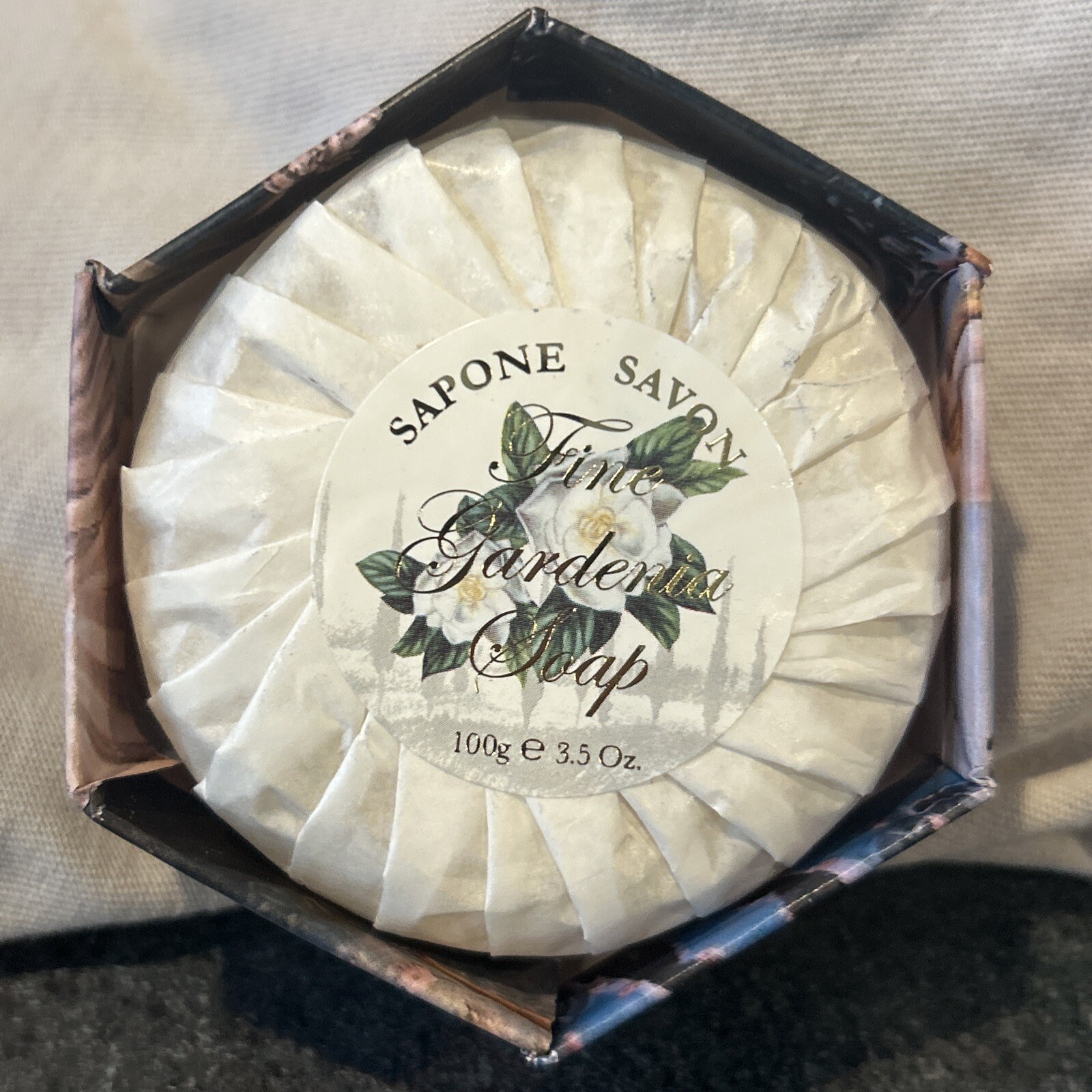 Fine Gardenia ITALIAN SOAP 100g 3.5oz sapone savon New With Box MADE IN ITALY