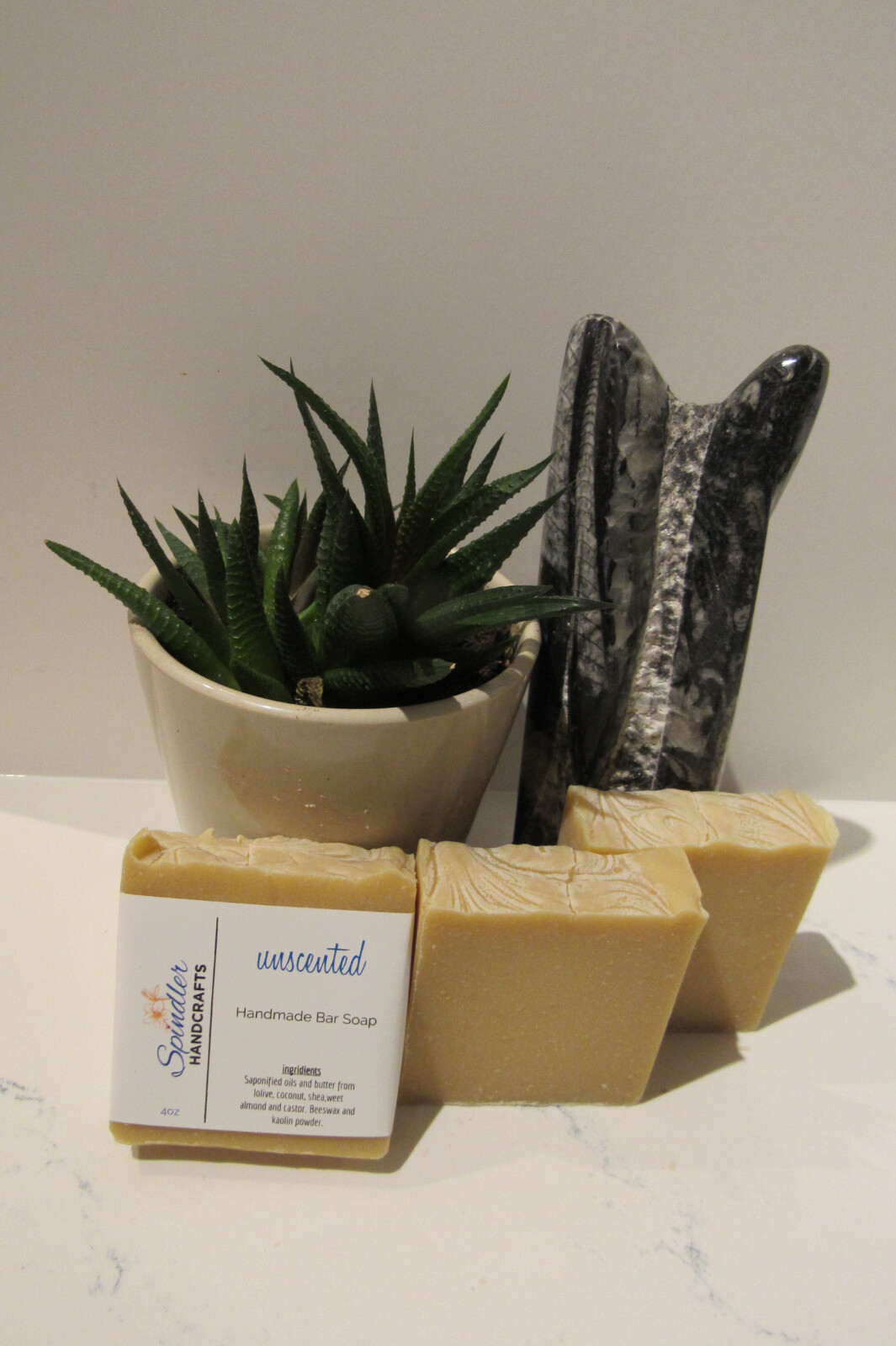 UNSCENTED – Moisturizing Handmade-Homemade Shea Kaolin Clay Bar Soap, wt. 4oz