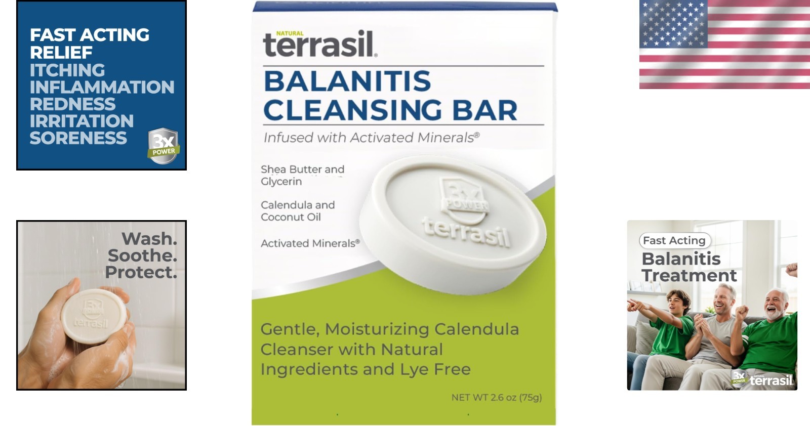 Dermatologist Tested Balanitis Soap for Men: Organic Relief Formula, 75g