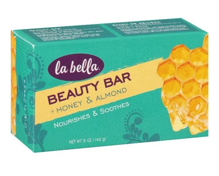 NEW! LA BELLA (5 Oz) 140g Bar ●HONEY & ALMOND● Beauty Bar🫧 Nourishes & Soothes.