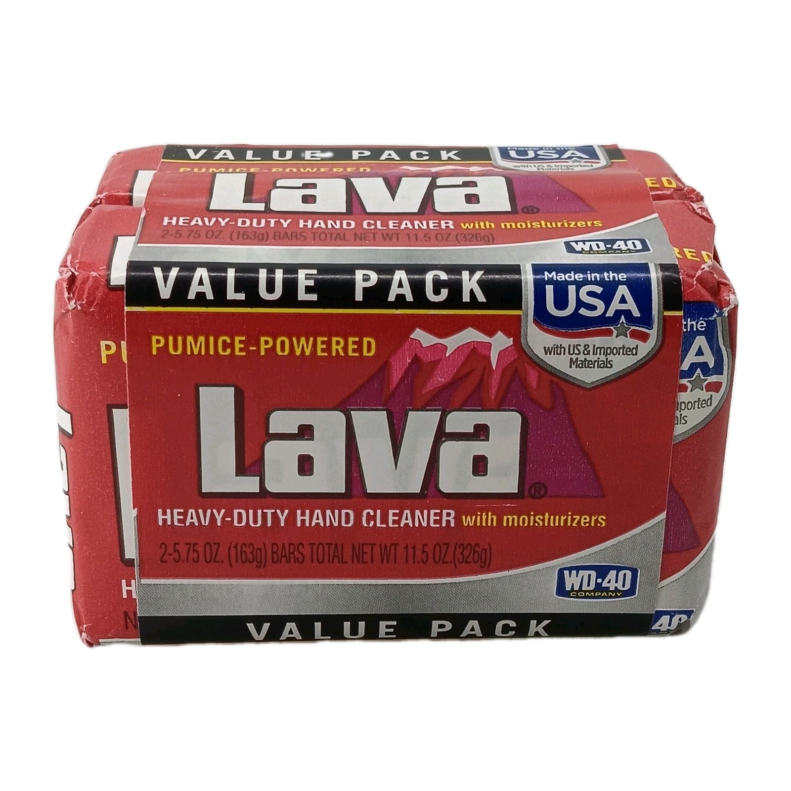 Lava Heavy-Duty Hand Cleaner Bars with Moisturizers 2 Pack – 5.75 OZ Each