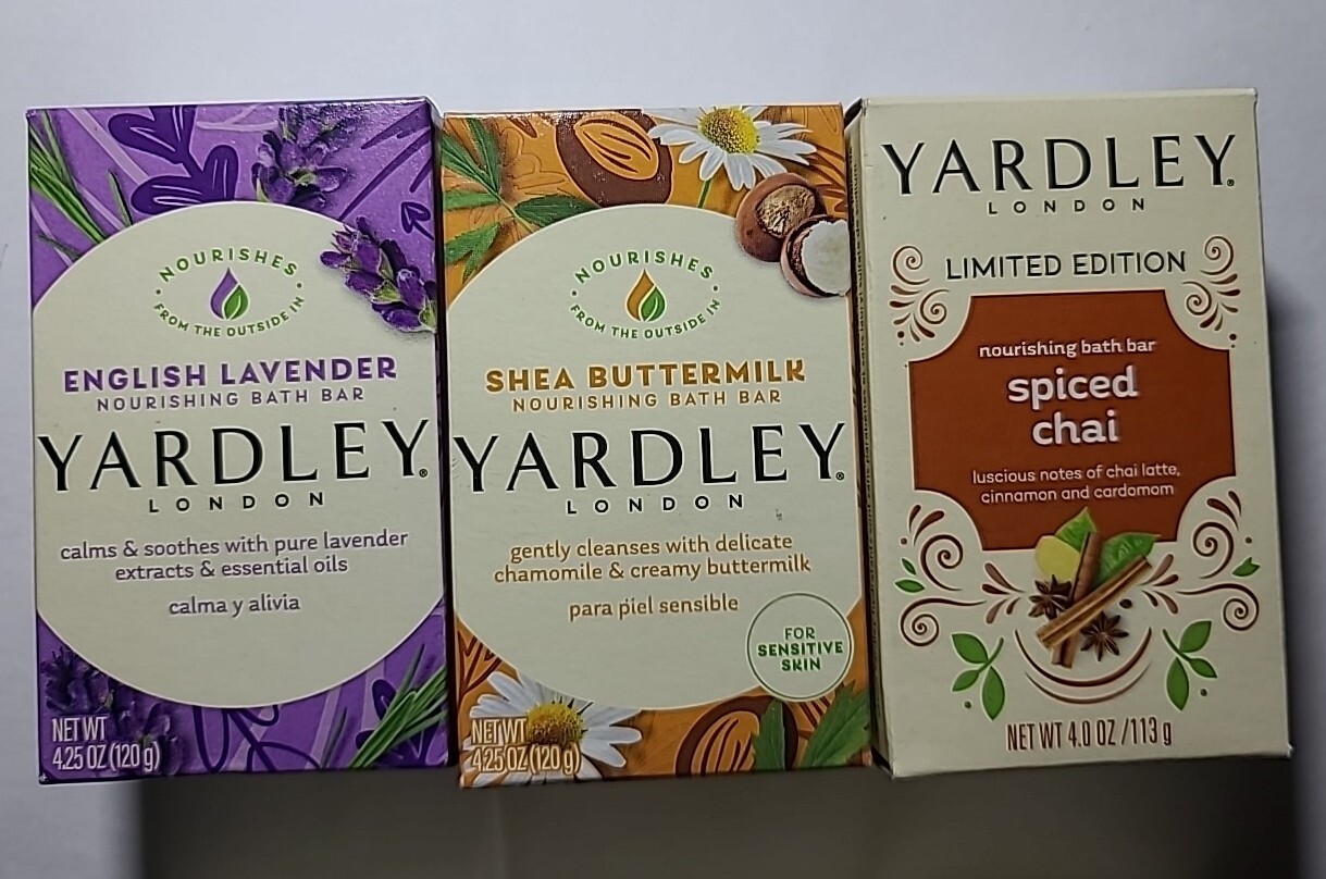 S12*BRAND NEW*6 PCs SET Yardley Bar Soaps
