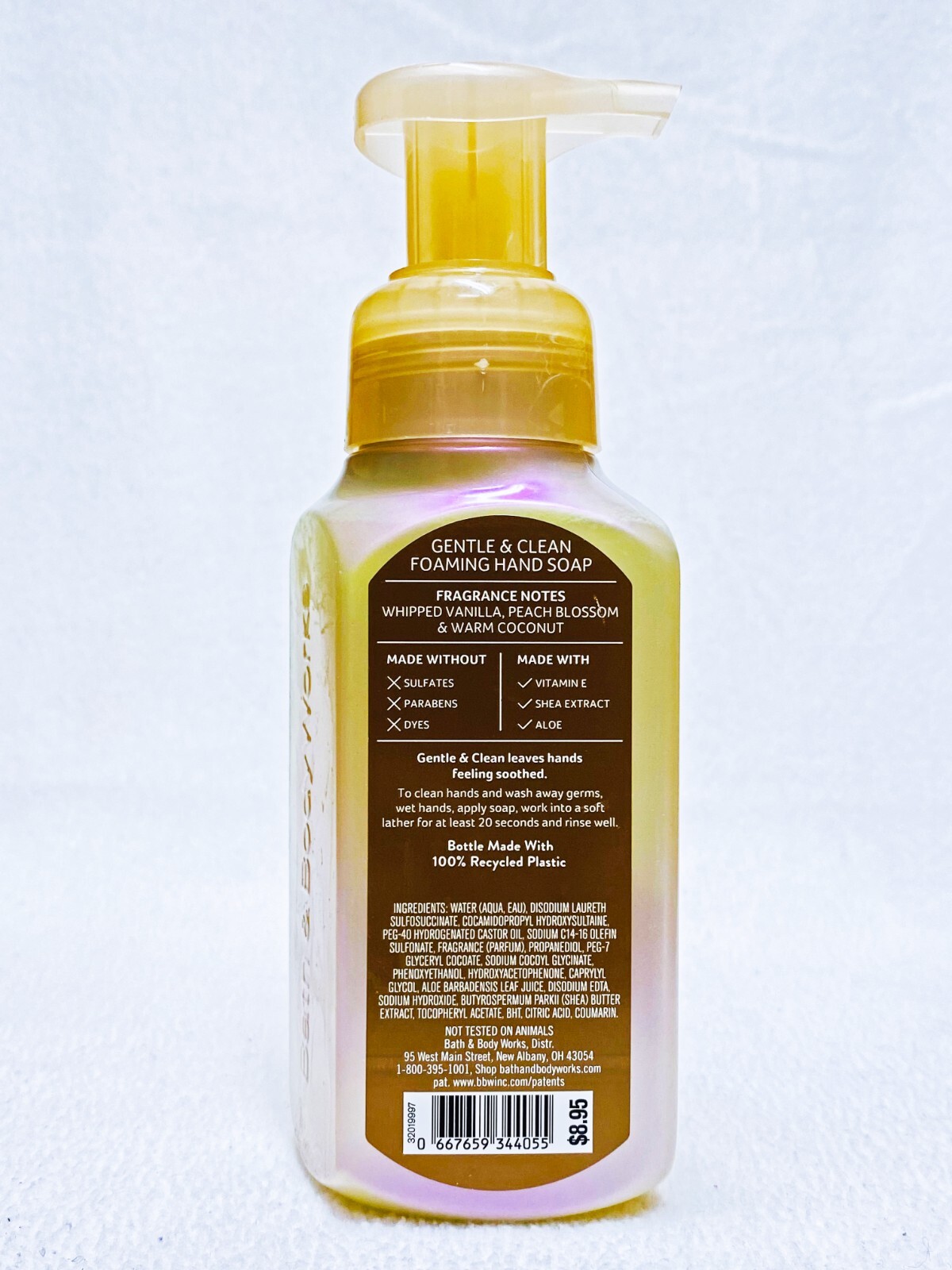 3 Bath & Body Works VANILLA COCONUT Gentle Foaming Hand Soap 8.75 oz