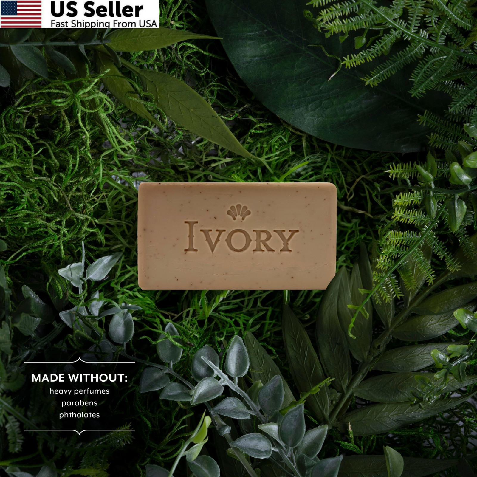 Ivory Exfoliating Bath Bar Soap, Designed for 3.17 Ounce (Pack of 8), Clear