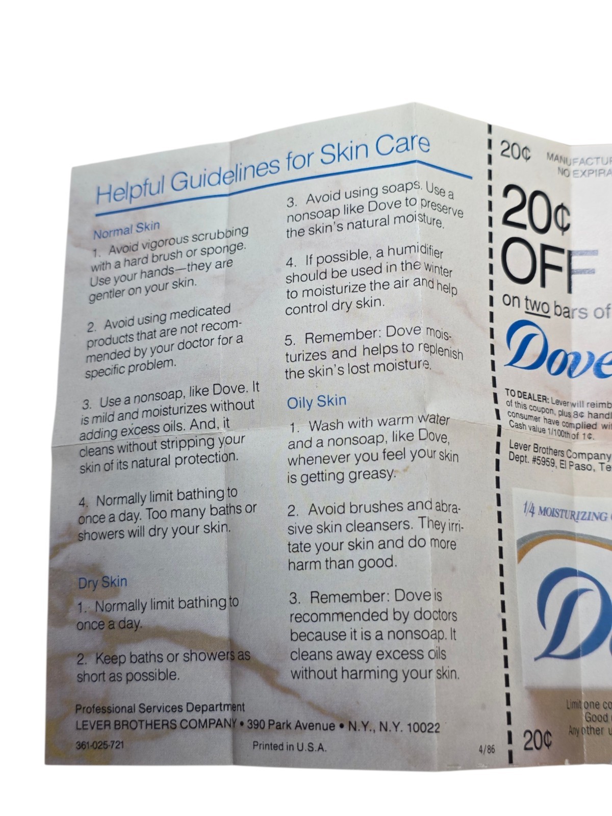 Dove Travel Size Soap 1.5 oz w/ Vintage Insert No Expiration?