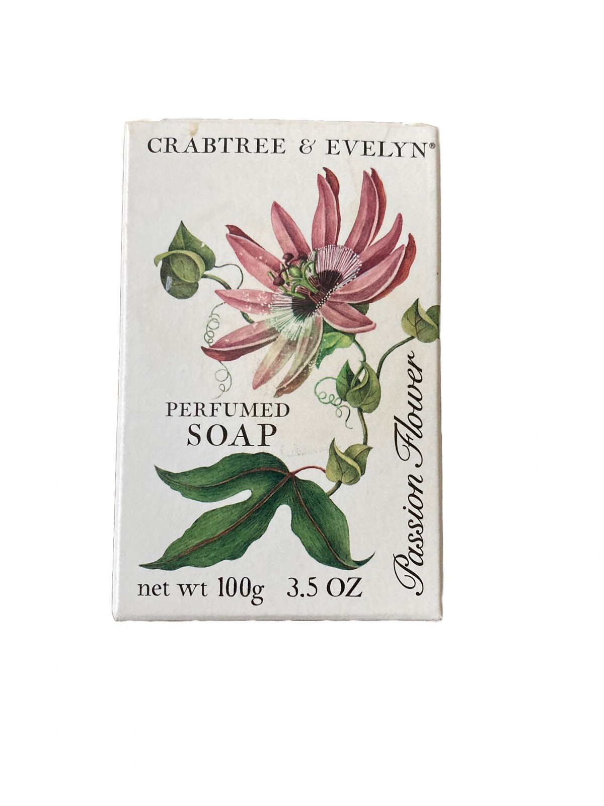 Vintage Crabtree & Evelyn Passion Flower Perfumed Soap 3.5 oz -New with Defect