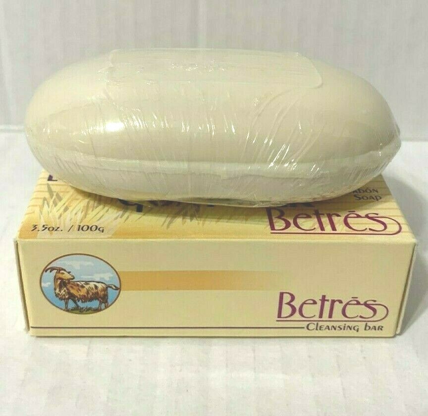 Betres Goat Milk Cleansing Bar Soap/Jabon Leche de Cabra,(3-Pack)3.5 oz.