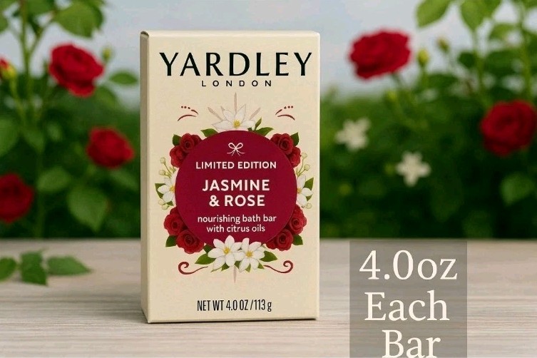 🌺3 Yardley® London JASMINE & ROSE Soap LIMITED EDITION 4.0 oz w/Citrus Oils🌺