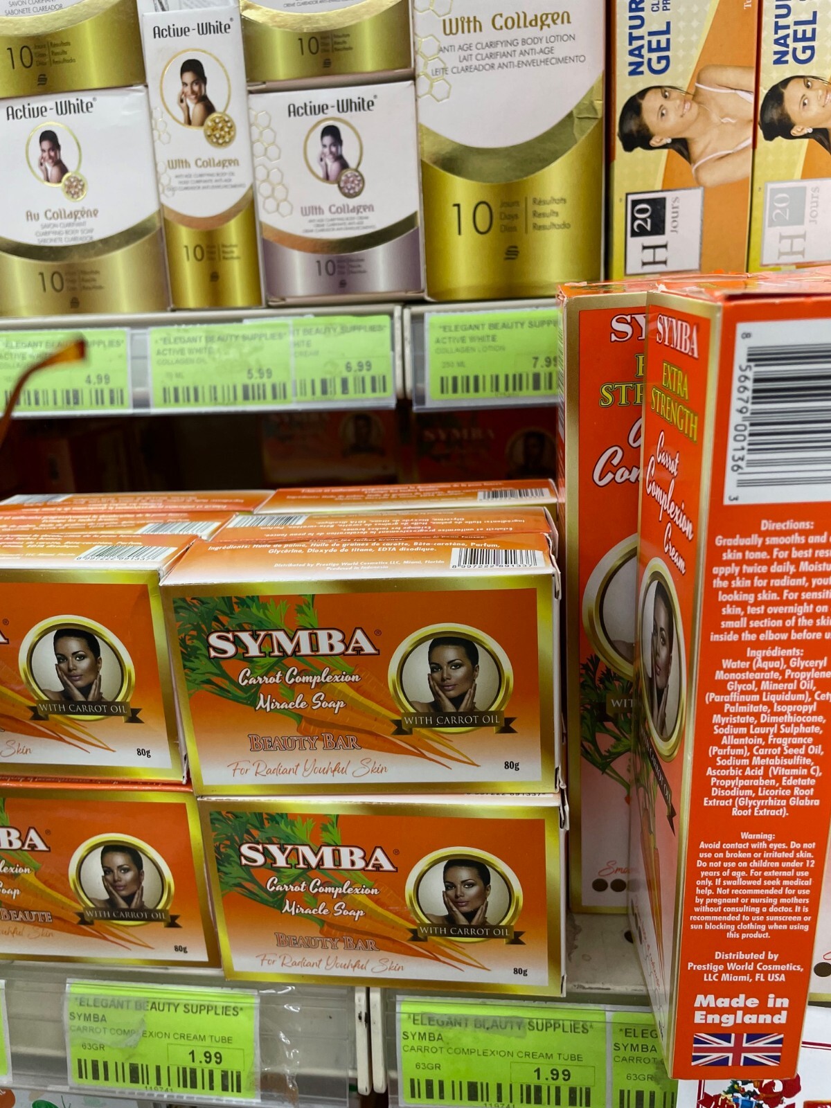 Symba Carrot Complexion Miracle Soap, 8 Pack (80g Bars) – Skin Brightening Bars
