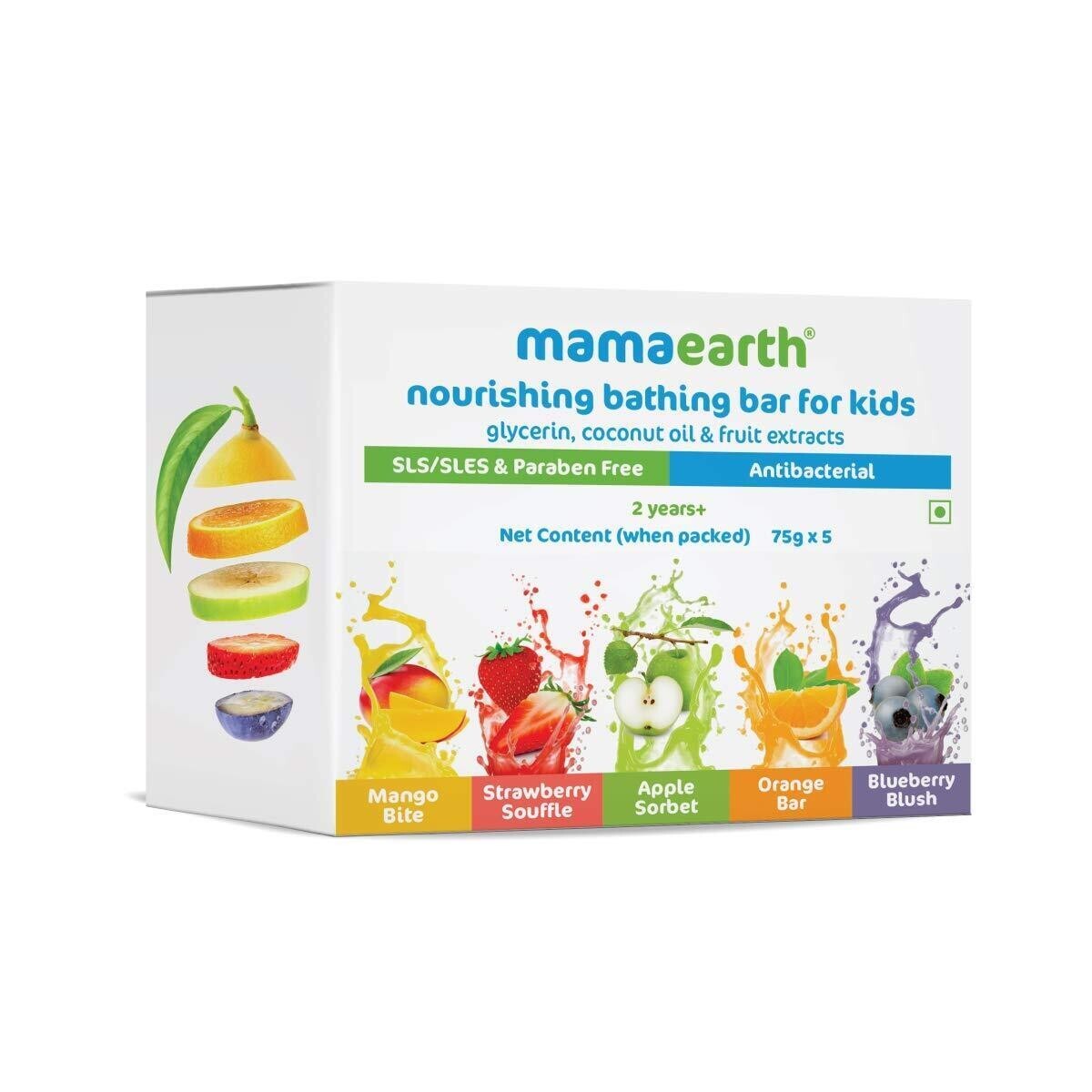 Mamaearth Fruit Based Nourishing Bathing Baby Soap 75gm (Pack of 5) free shiping