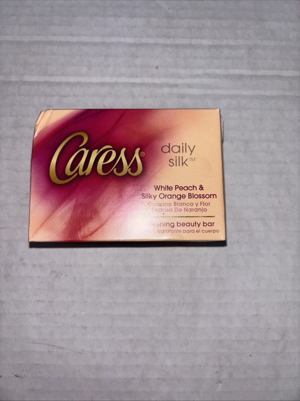 NEW Caress Beauty Bar Soap Daily Silk White Peach Orange Blossom 4 oz Silkening