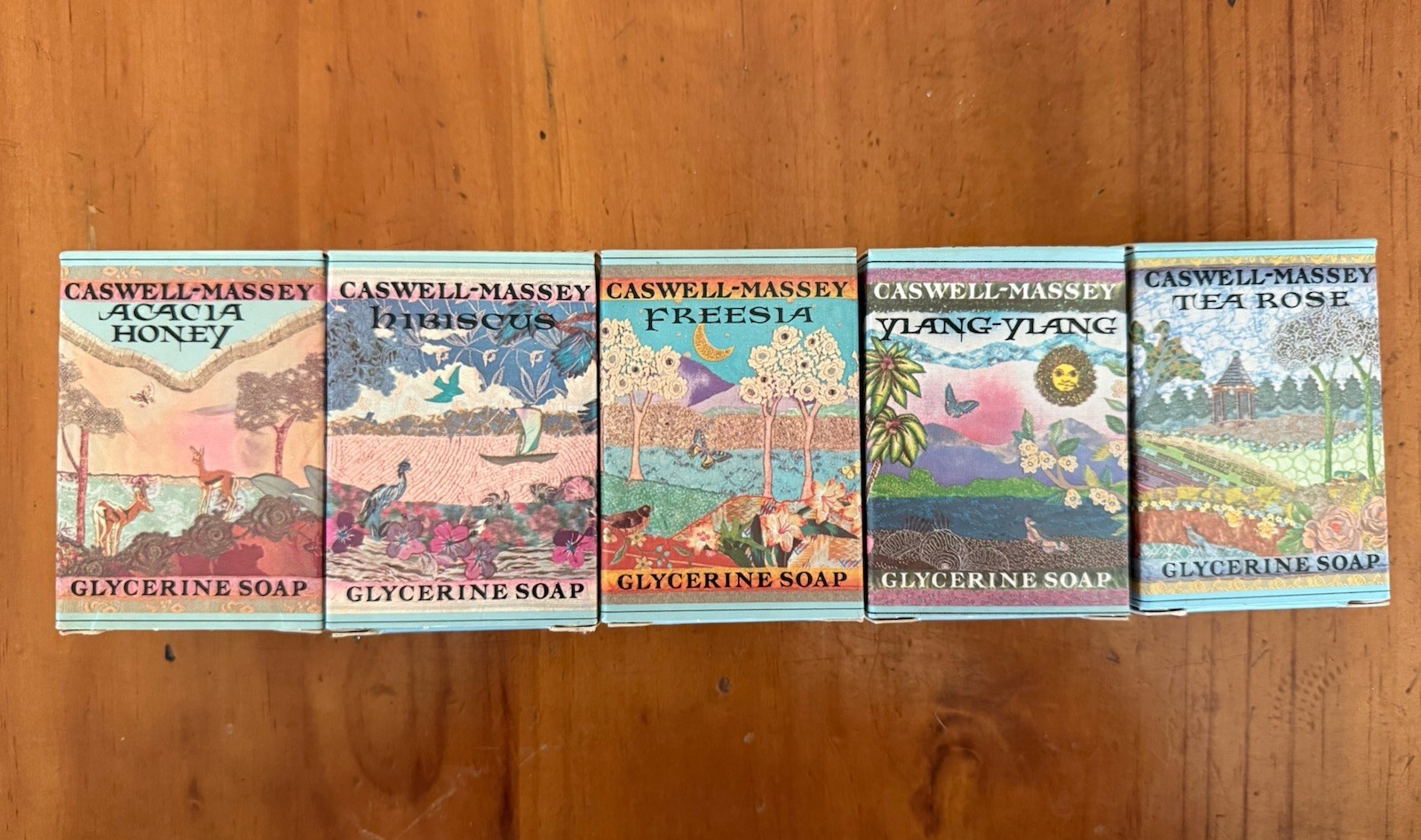 Vintage Caswell Massey Glycerine Soap Lot Of 5 Assorted New In Box