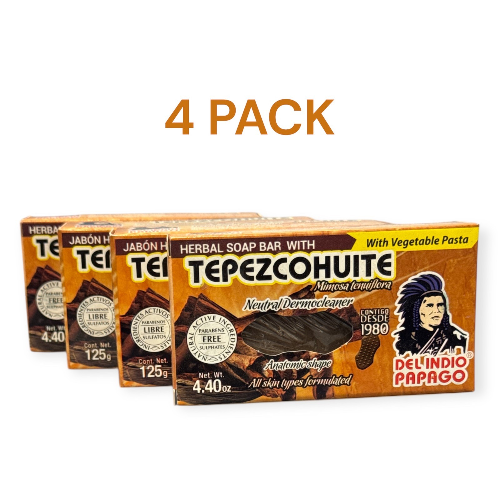 Del Indio Papago Natural Soap 125g – Jabon Herbal Con Tepezcohuite