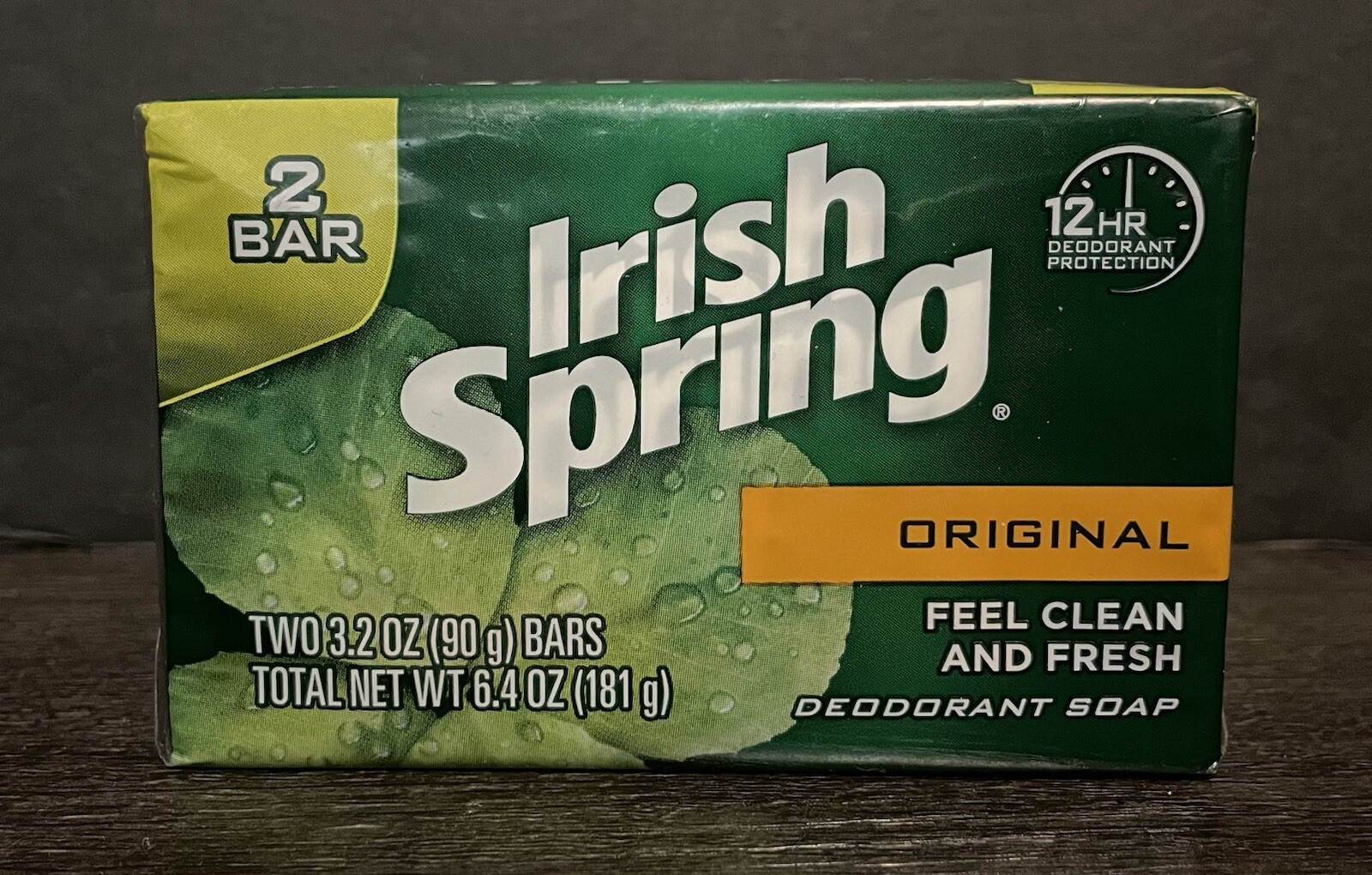 Irish Spring Original Scent Bar Soap 3.2 oz 1 Pack Of 2 Brand New & Sealed NOS
