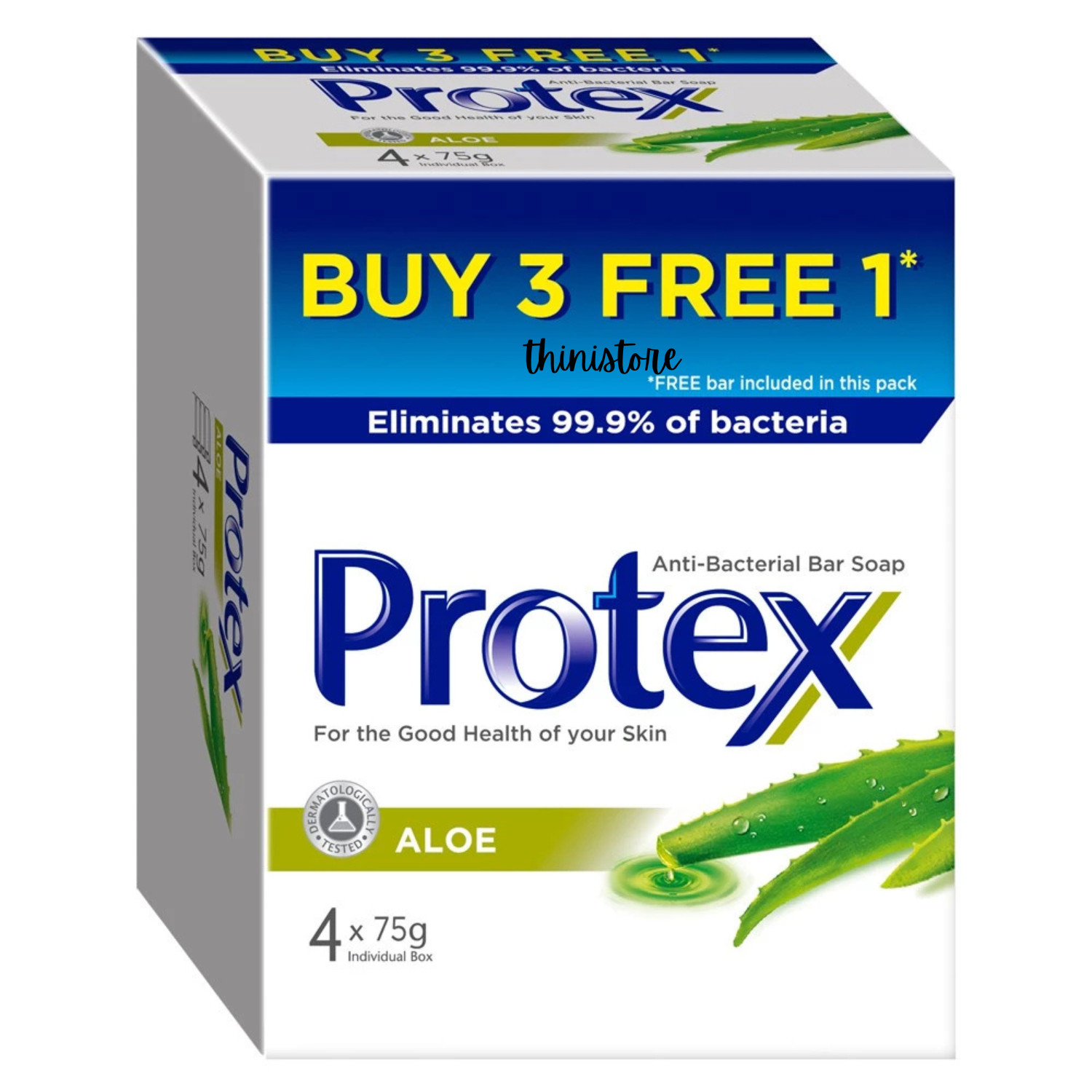 Protex Antibacterial Bar Bath Soap Daily Clean Protect Hygiene Family Use 4x75g.