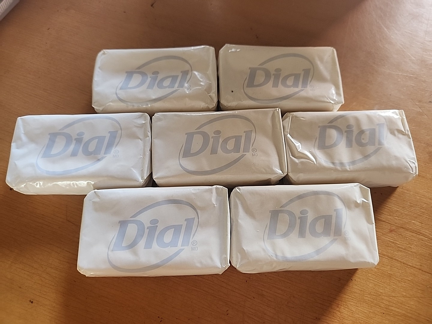 Dial Bar Antibacterial Soap 4 oz Individually Wrapped 7 Pcs Lot