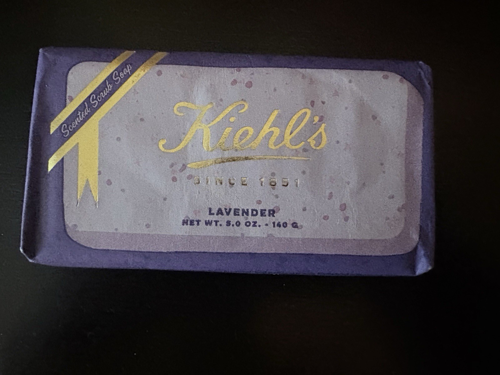 Kiehl’s Scented Scrub Soap Bar Lavender 5.0 oz. New