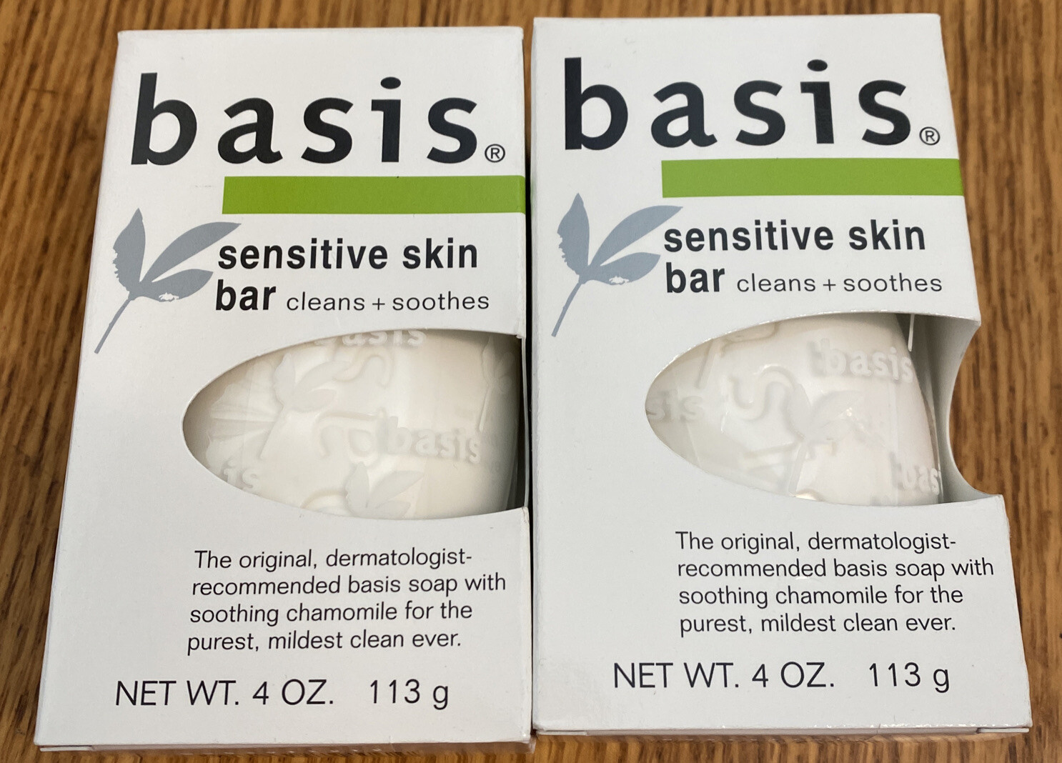 Basis SENSITIVE Skin Bar Cleans + Soothes 4 oz Bar 2 pack