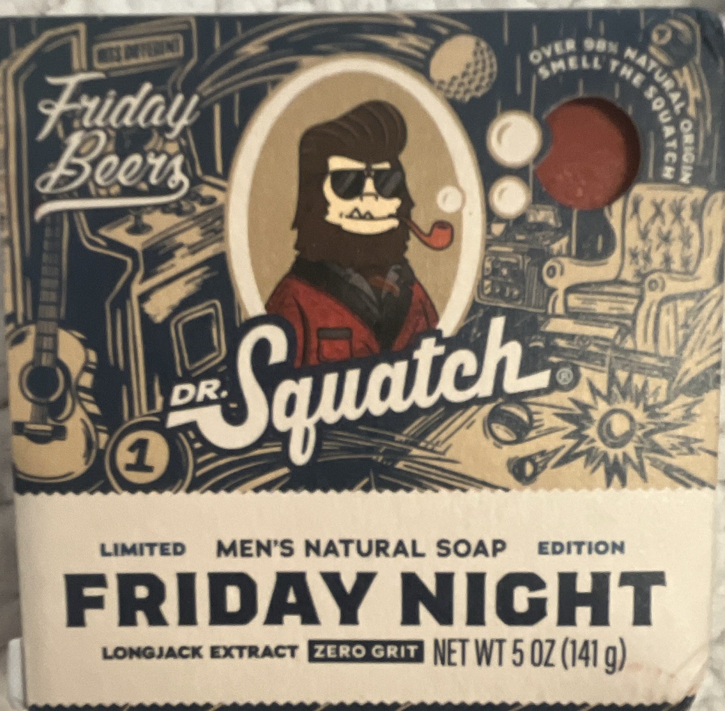 Dr. Squatch Friday Beers Friday Night Body Bar Soap Whiskey Business 5 oz x3